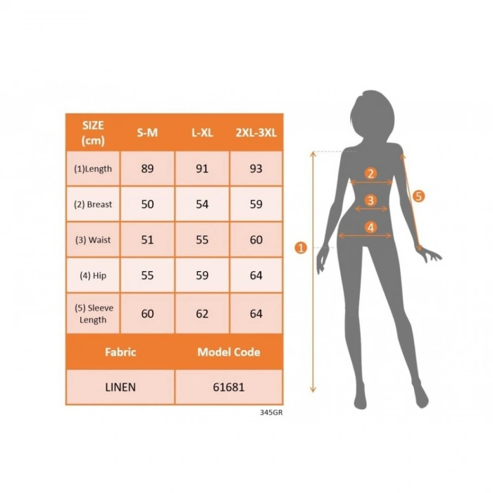 Kadın Uzun Kollu Yakalı önden Düğmeli Beli Kuşaklı Mini Ithal Keten Elbise