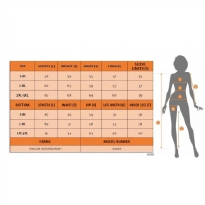 Kadın Uzun Kollu Bisiklet Yaka Viskon Iki Iplik Bluz Ve Pantolon Ikili Takım