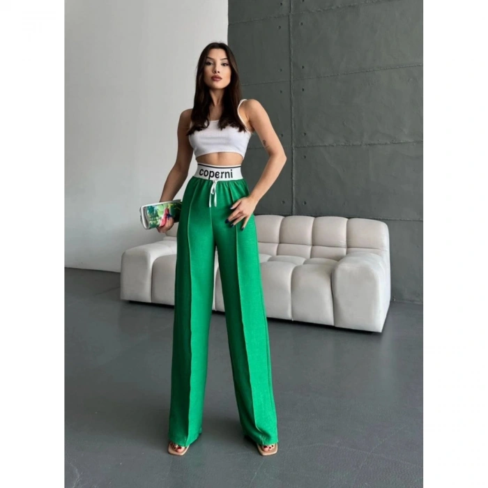 Kadın Aerobin Kumsş Yüksek Bel Bol Kesim Gipeli Pantolon