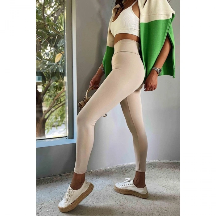 Kadın Yüksek Bel Içi şardonlu Fırsat ürün Toparlayıcı Tayt