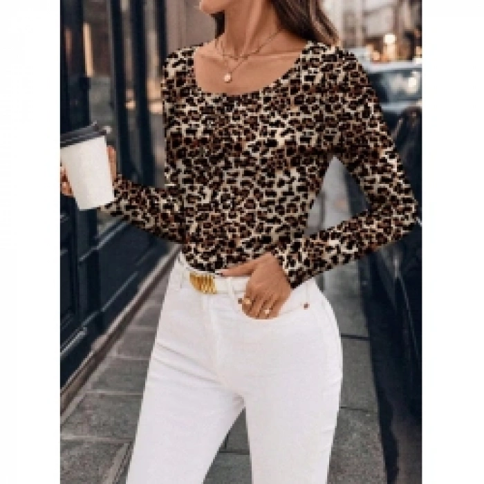 Kadın Uzun Kollu Kruvaze Yakalı Dantelli Kısa Viskon Bluz