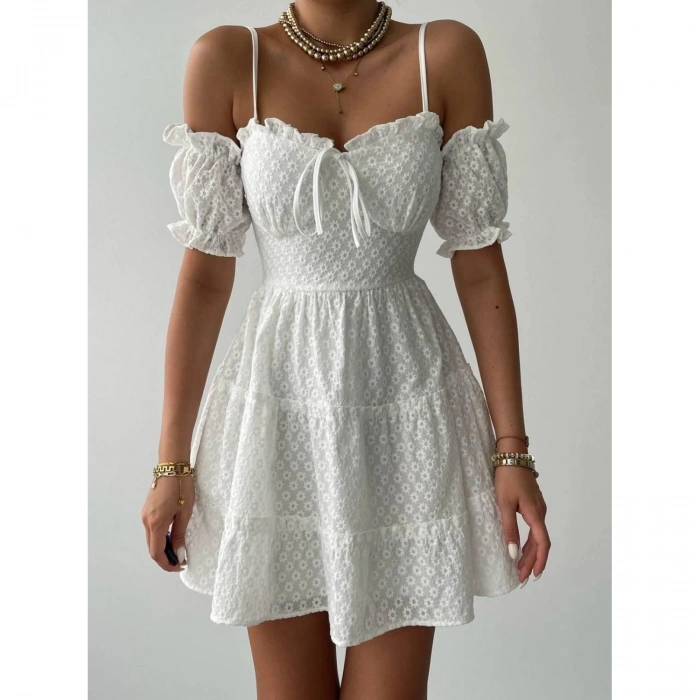 Lucca Kolu Lastikli Mini Elbise