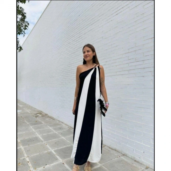 ÇİFT RENKLİ ELBİSE