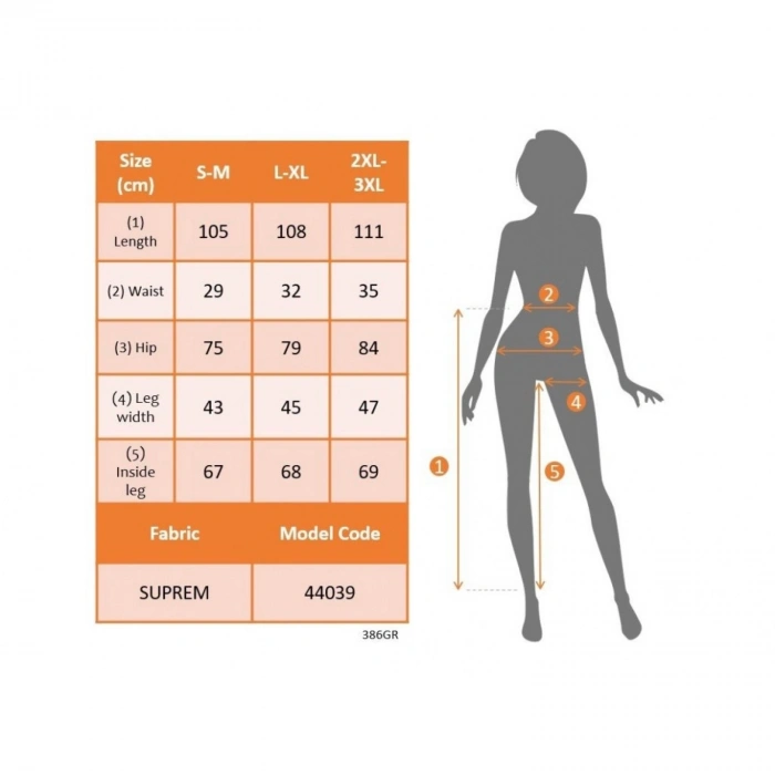 Kadın Yüksek Bel Lastikli Desenli Süprem Pantolon