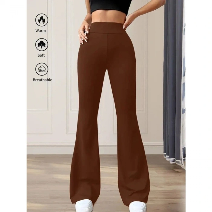 Kadın Yüksek Bel(lastikli) Geniş Paçalı Dalgıç Tayt