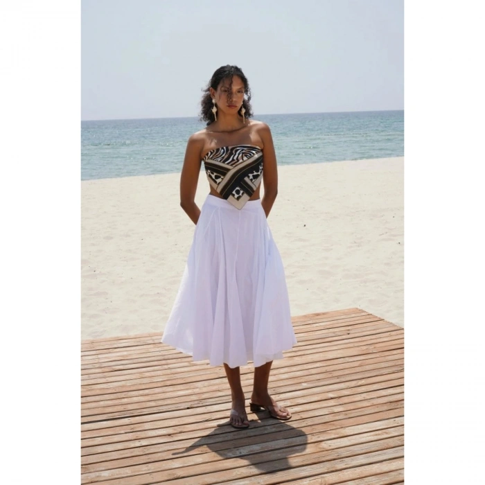 Dikiş Detay Maxi Etek