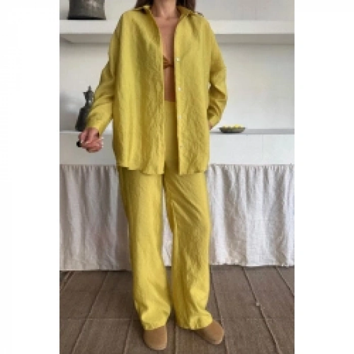 GÖMLEK-PANTOLON TAKIM CUPRA KUMAŞ - Yağ Yeşili