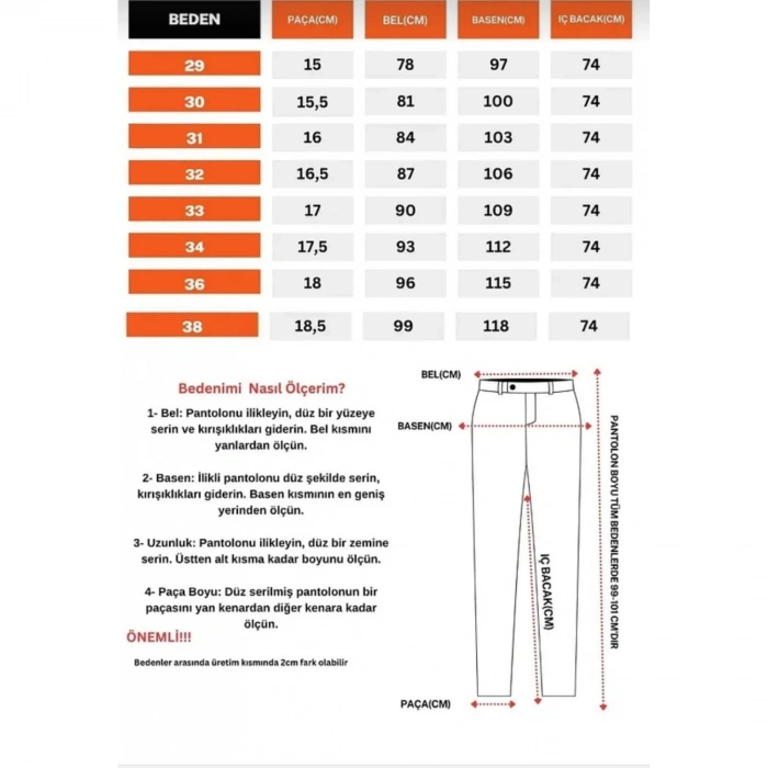 Erkek Slim Fit Dilli Kumaş Pantolon