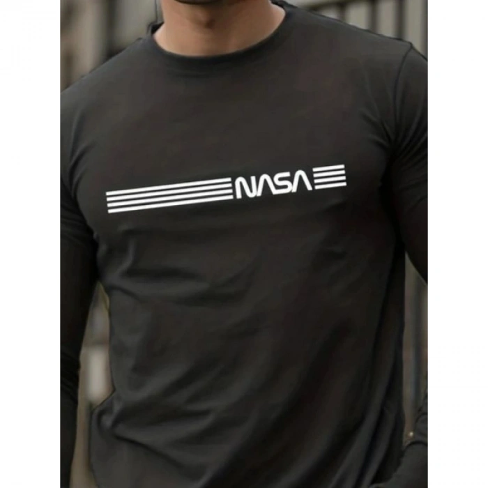 Erkek Uzun Kollu Bisiklet Yaka Viskon Sweat