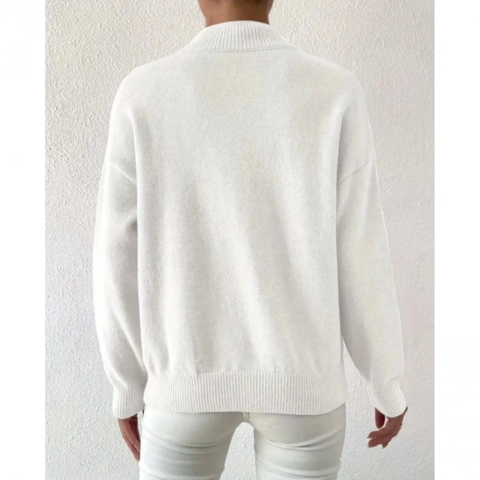 Kadın Uzun Kollu Balıkçı Yaka Triko Bluz