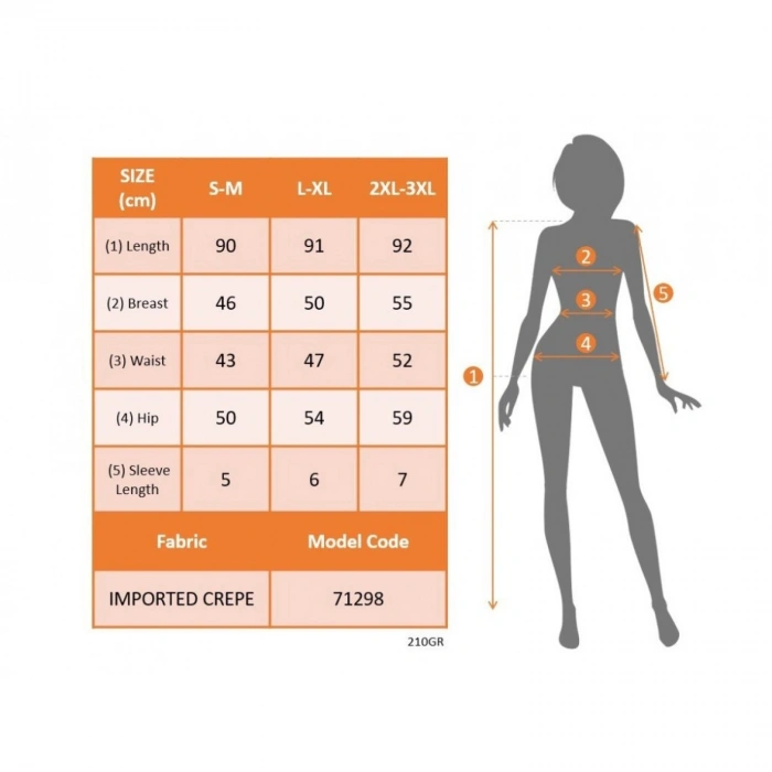 Kadın Kısa Kollu V Yakalı Ithal Krep Elbise