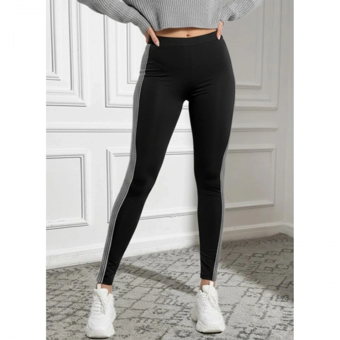 Kadın Yüksek Bel Yarı şerit Pul Payetli Dalgıç Tayt