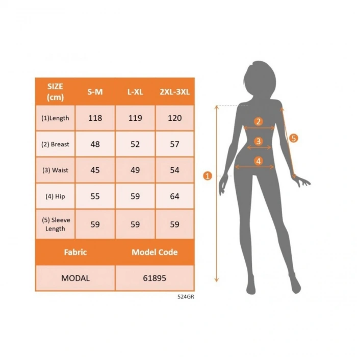 Kadın Uzun Kollu Bisiklet Yaka Midi Modal Elbise