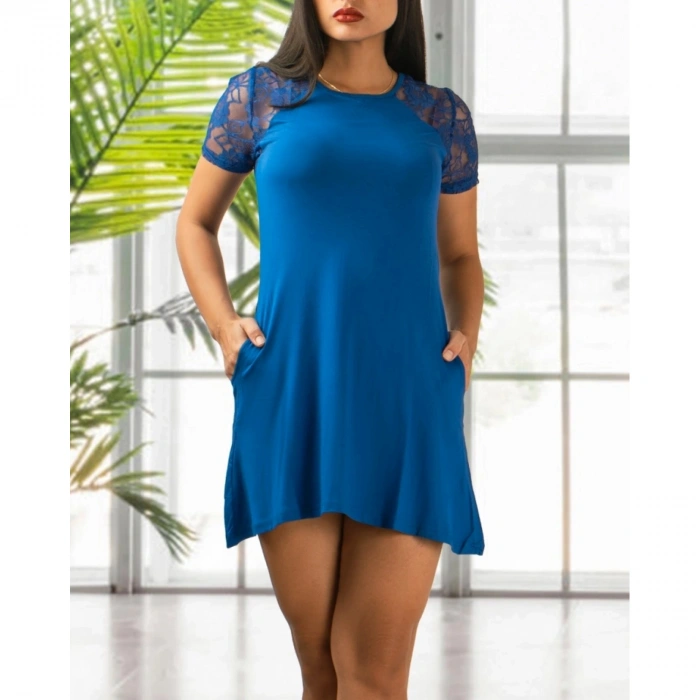 Kol Dantel Viskon Elbise