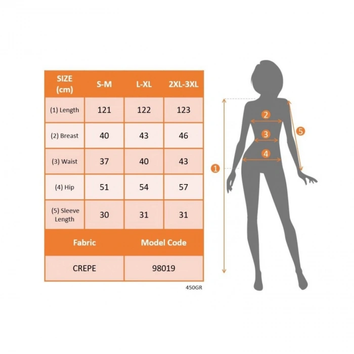 Kadın Kısa Balon Kollu Bisiklet Yaka Geniş Kesim Janjan Krep Elbise