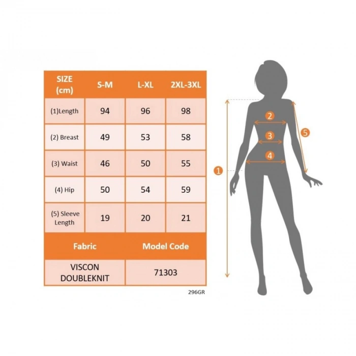 Kadın Kısa Kollu V Yakalı Yanlardan Yırtmaç Ve Düğmeli Viskon Iki Iplik Elbise