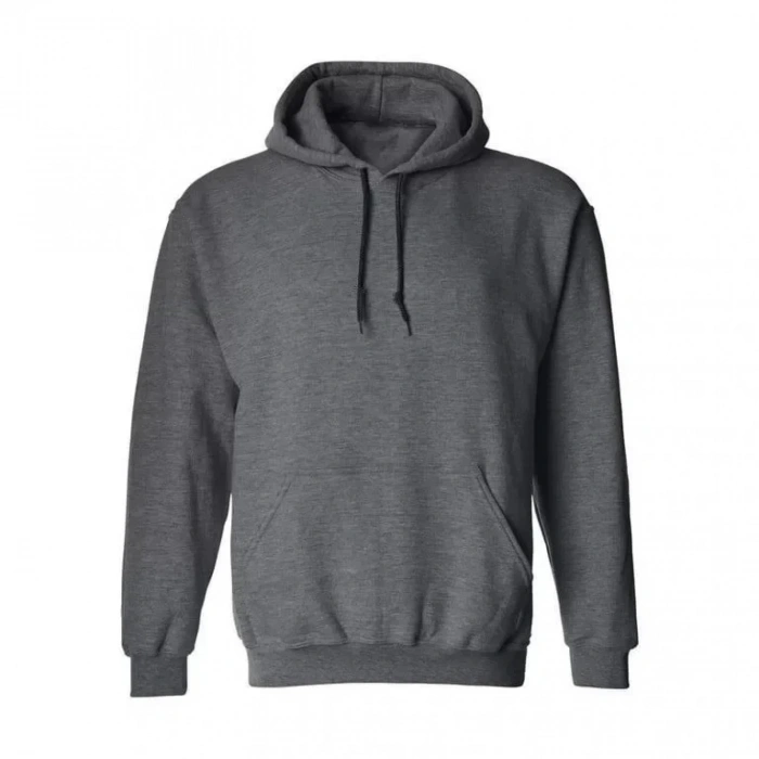 Erkek Uzun Kol Kapşonlu Basic Sweatshirt Hoodie - Füme