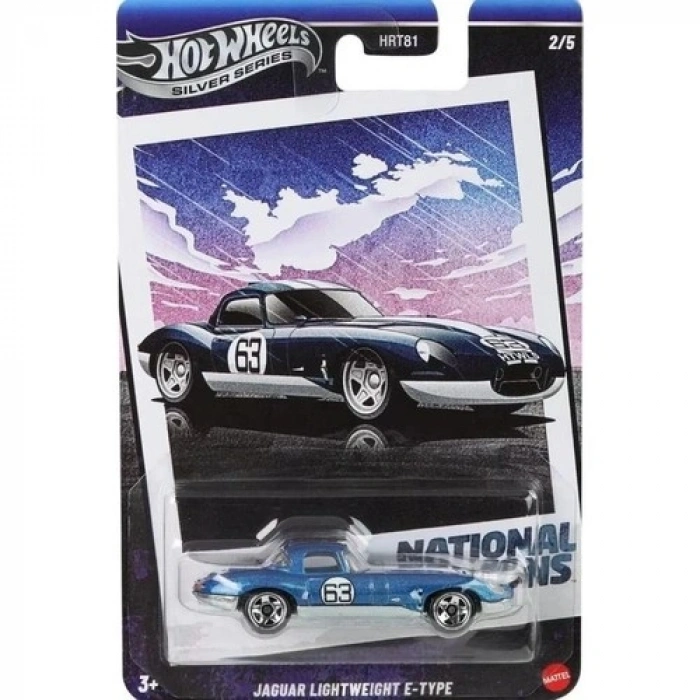 Mattel HRT81/JBY90 Hot Wheels Sılver Serıes Vıntage Jaguar Lıghtweıgt E-Type Araba - Tekli