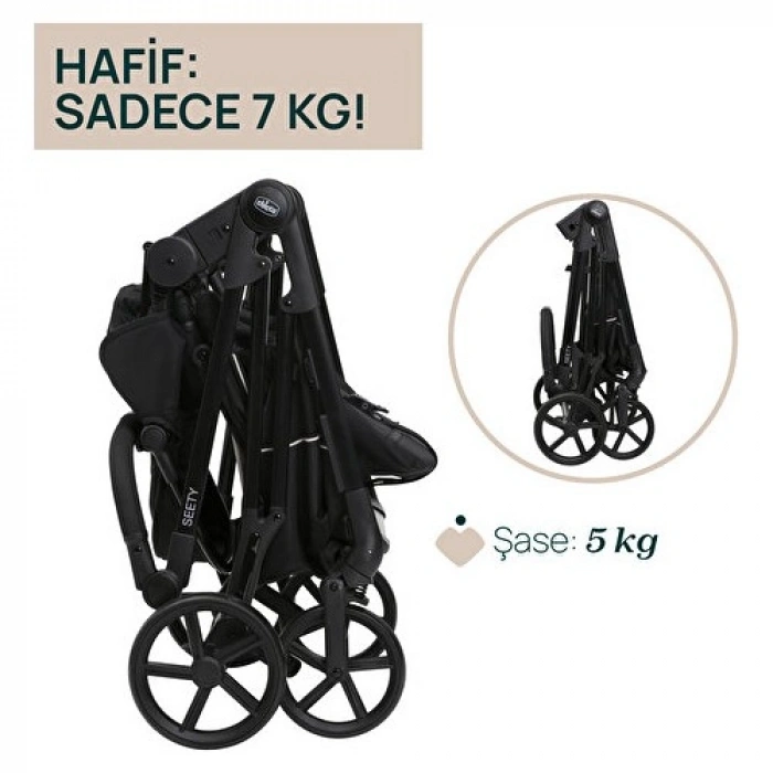 Chicco Seety Bebek Arabası  Etna Black