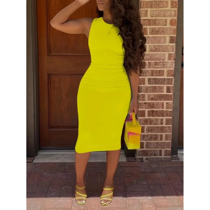 Kadın Bodycon Midi Boy Dalgıç Elbise