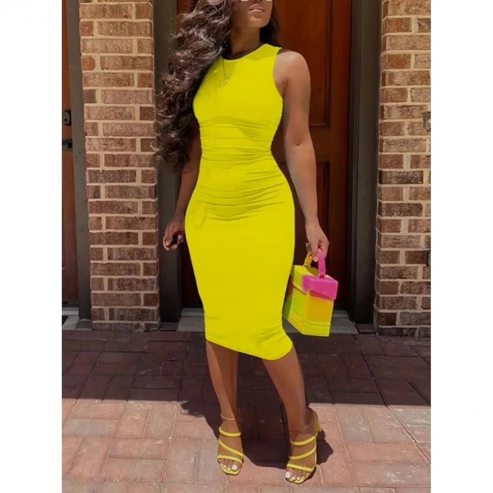 Kadın Bodycon Midi Boy Dalgıç Elbise