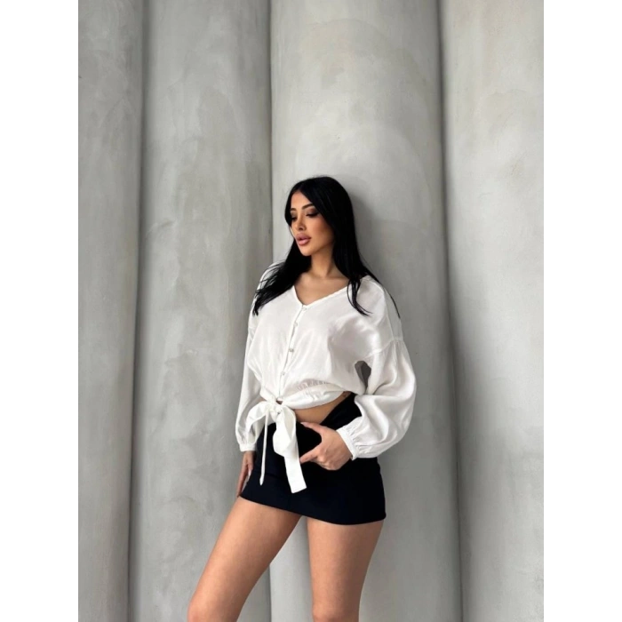 Bağlama Detaylı Gömlek