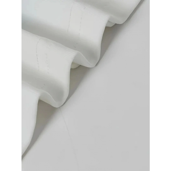 Baskılı Oversize Bisiklet Yaka T-shirt - Beyaz