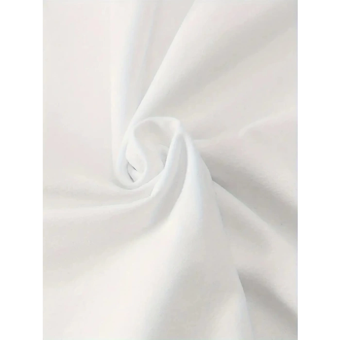 Baskılı Oversize Bisiklet Yaka T-shirt - Beyaz