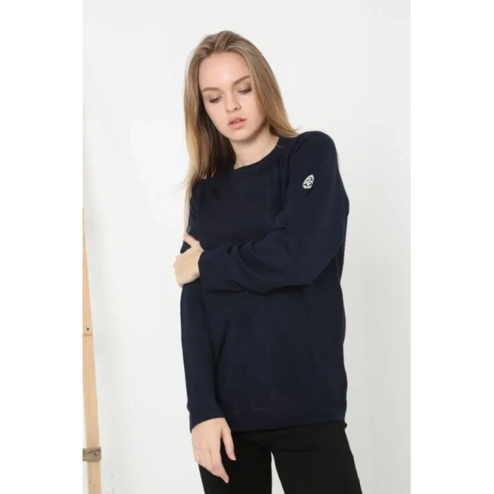 Biskilet Yaka Kolu Armalı - Lacivert