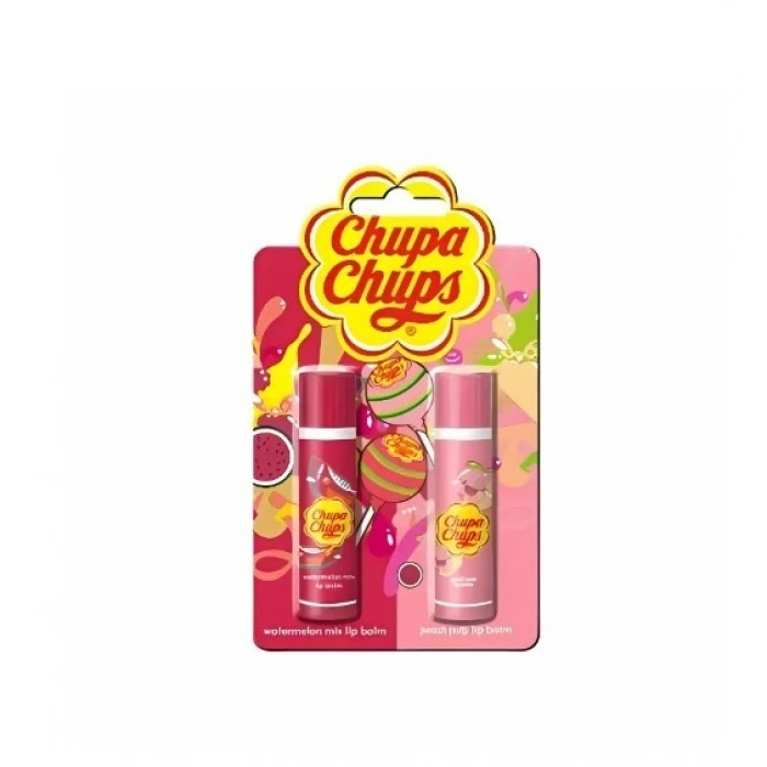 Chupa Chups Lip Balm 2li Dudak Bakım Kremi 4gr - Karpuz Ve Şeftali