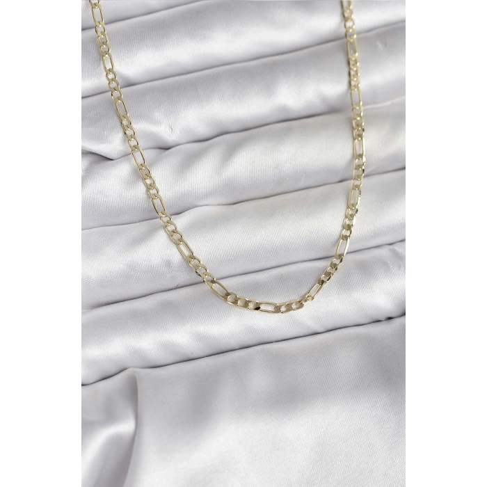 Erb 14K Gold Renk Kaplama Kuşgözü Zincir Model Pirinç CM Kadın Kolye