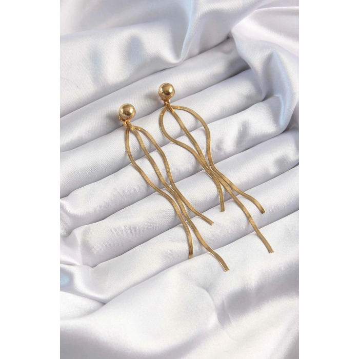 Erb 316L Çelik Altın Renk İtalyan Model Topçuk Küpe