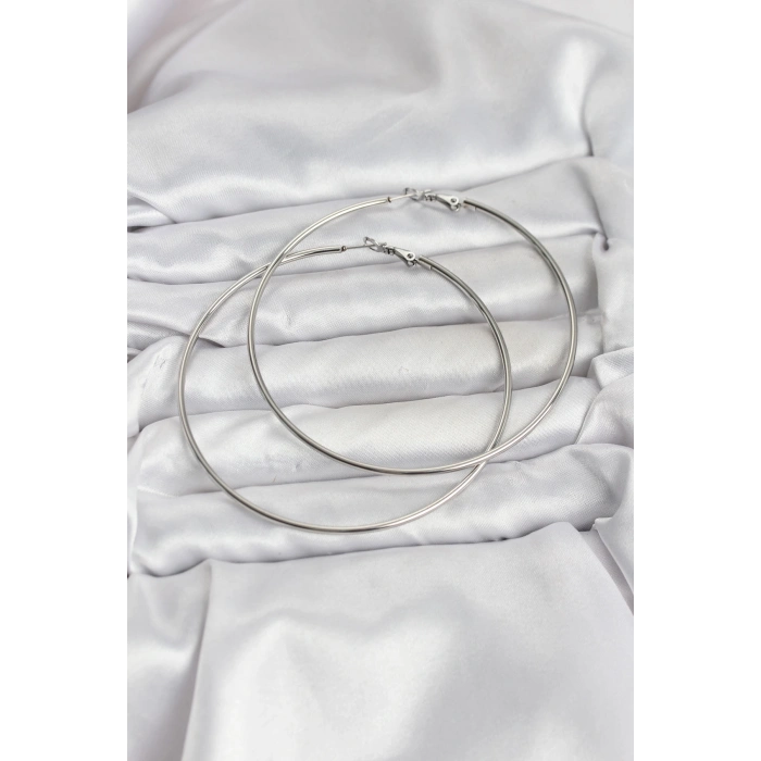 Erb 316L Çelik Gümüş Renk 75 Mm Halka Küpe