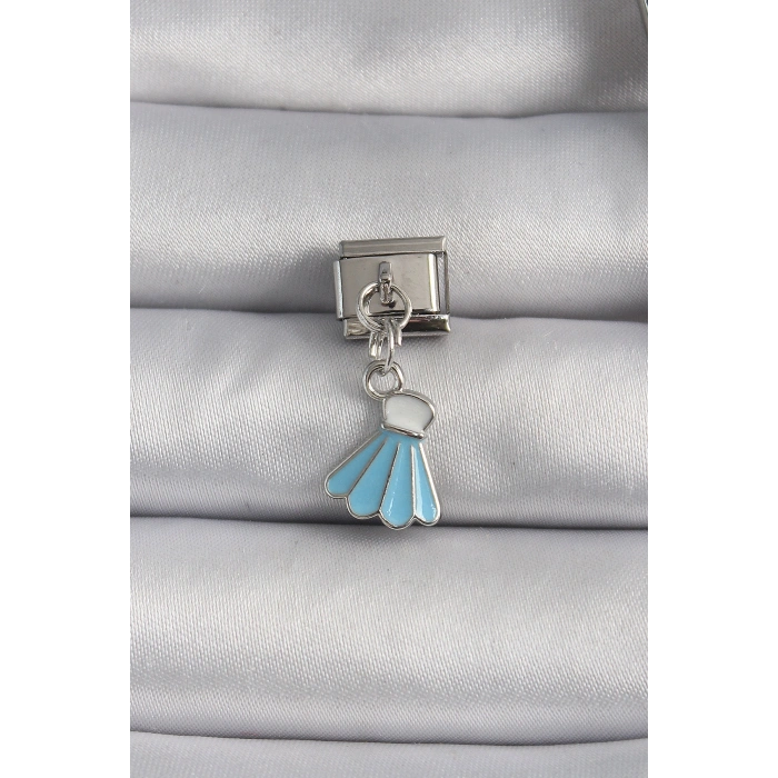 Erb 316L Çelik Gümüş Renk Mavi Renk Sallantı Elbise Model Nomination Charm