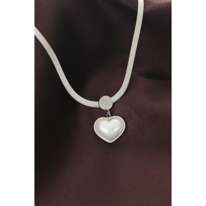 Erb 316L Çelik İtalyan Zincir Kalp Kolye