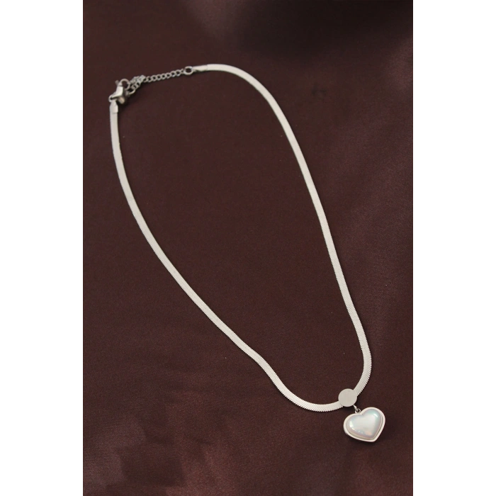 Erb 316L Çelik İtalyan Zincir Kalp Kolye