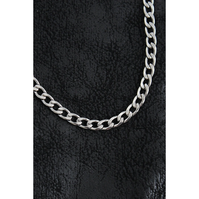 Erb 316L Çelik Kalın Klasik Zincir Model Gümüş Renk Erkek Kolye