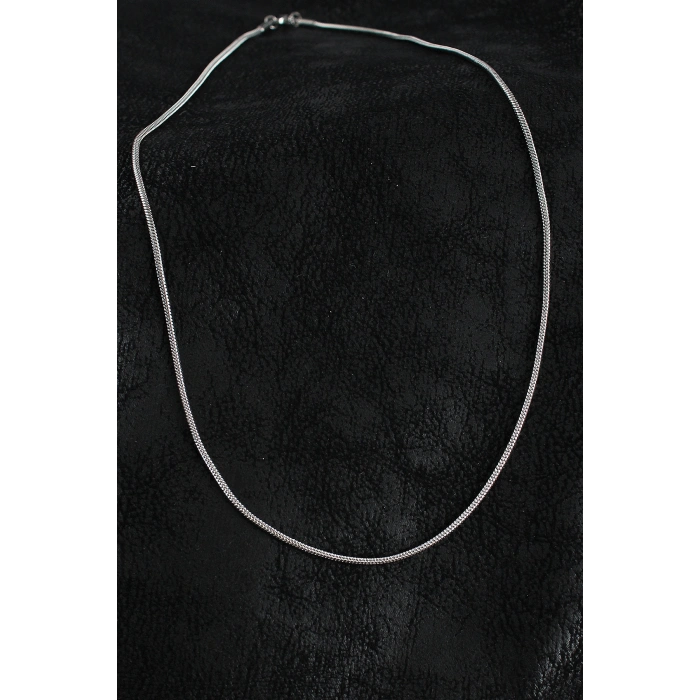 Erb 316L Çelik Örme Zincir Model Gümüş Renk Erkek Kolye