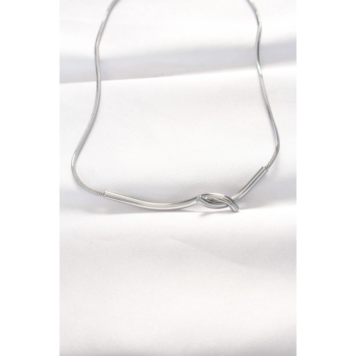 Erb 316L Çelik Silver Renk Kolye