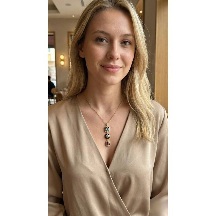 Erb 316L Çelik Vintage Model Kadın Kolye