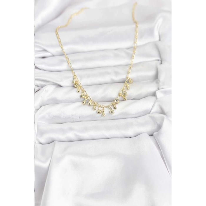 Erb 316L Çelik Zincir Gold Renk Kadın Kolye