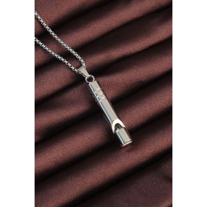 Erb Acil Durum Düdüğü 316L Çelik Kararma Yapmaz Yüksek Desibel Kolye Unisex