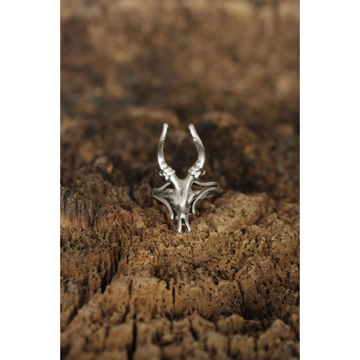 Erb Ayarlanabilir Boynuz Tasarımlı Erkek Yüzük