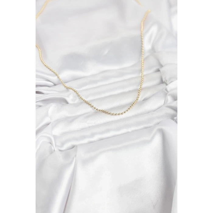 Erb CM 14K Gold Renk Top Zincirli Model 60 Cm Kadın Kolye