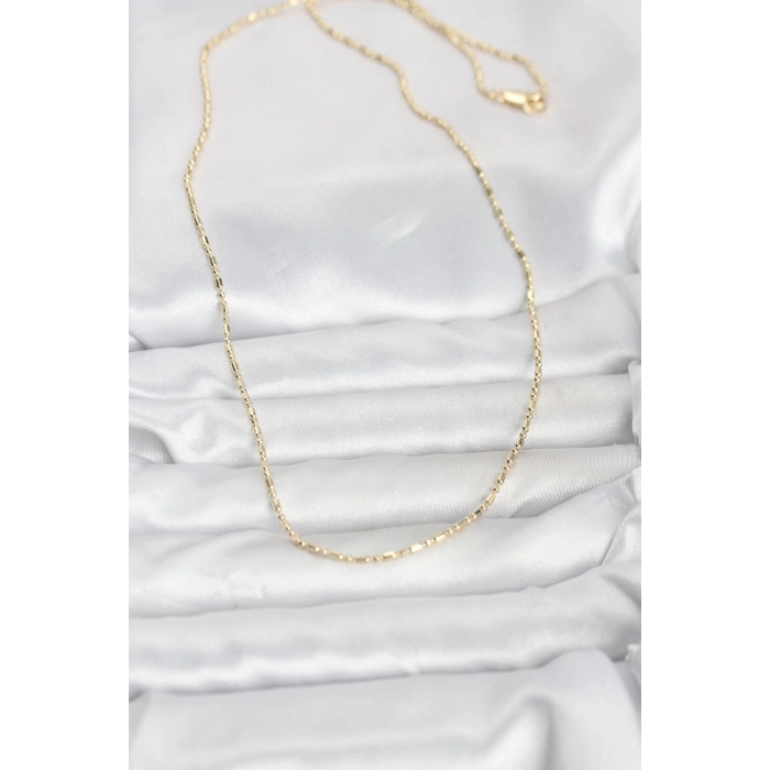 Erb CM 14K Gold Renk Zincirli 60 Cm Kadın Kolye