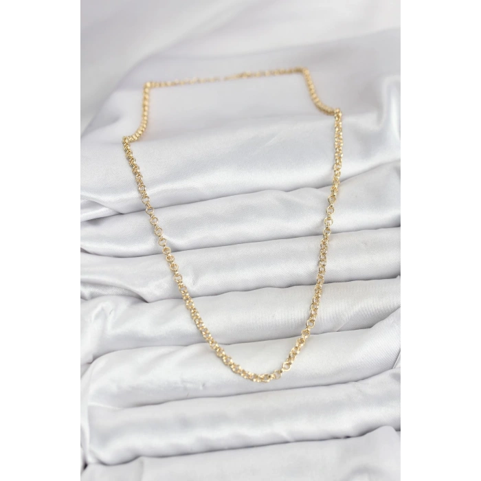 Erb CM Gold Renk Pirinç Halkalı Model Kadın Kolye