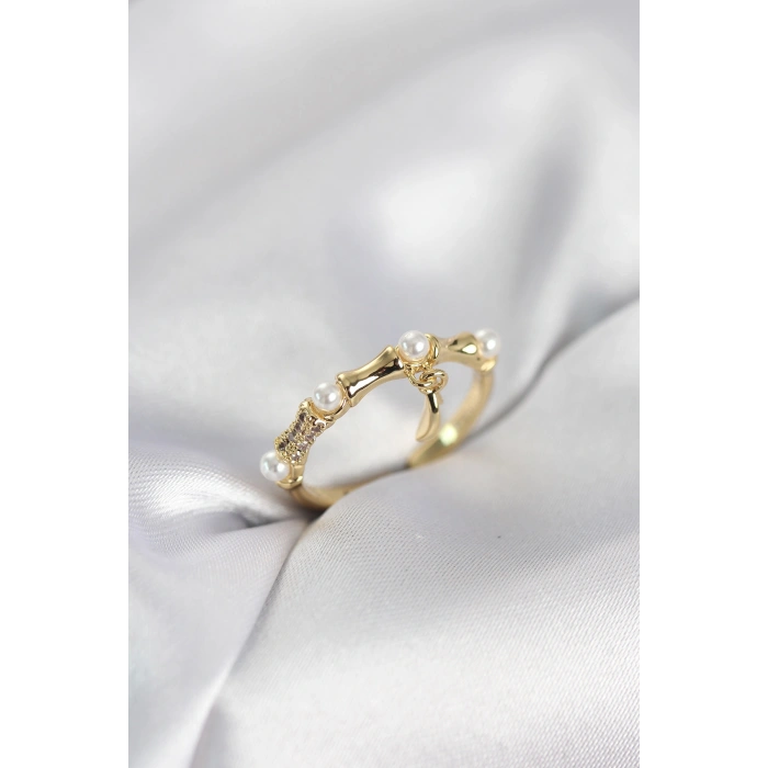 Erb Gold Renk Sallantılı Kemik Model Kadın Yüzük