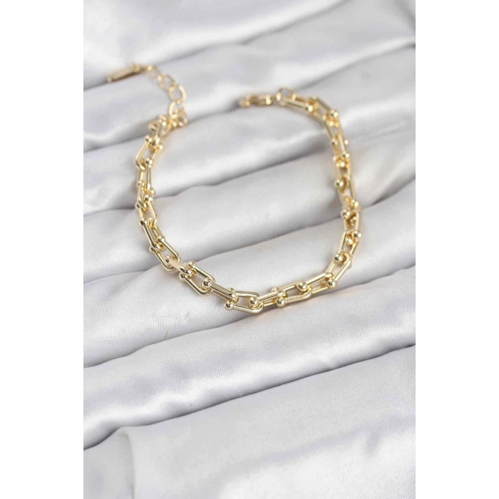 Erb Gold Renk Tifani Model Pirinç Kadın Bileklik