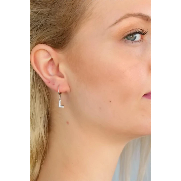 Erb L Harf Bayan Küpe