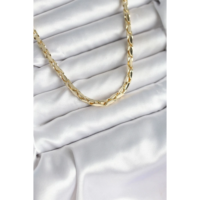 Erb Pirinç Gold Renk 60 Cm Zincir Kadın Kolye